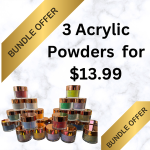 3 Acrylic Powders for 13.99